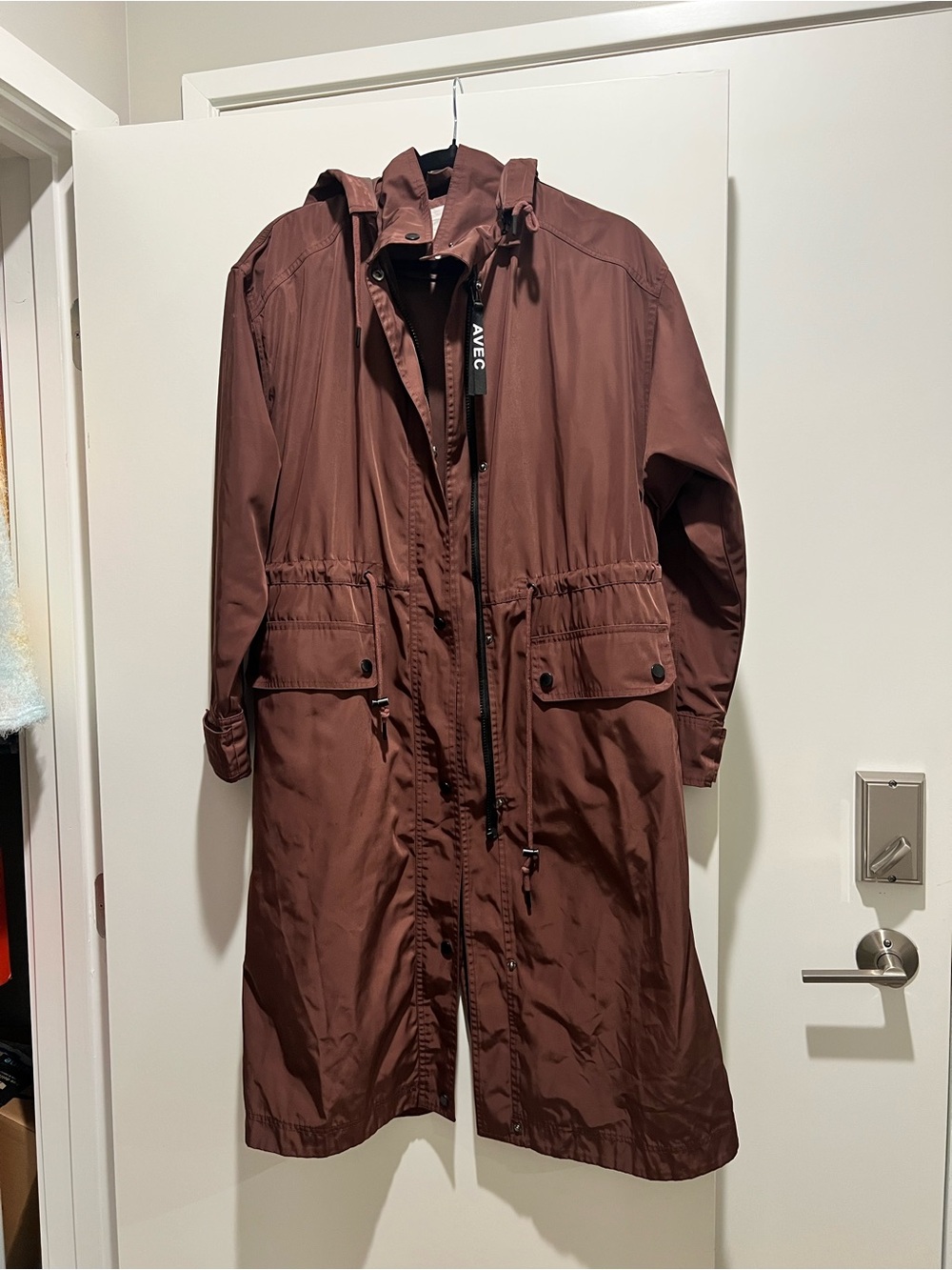 Avec Les Filles Brown Long Trench Coat